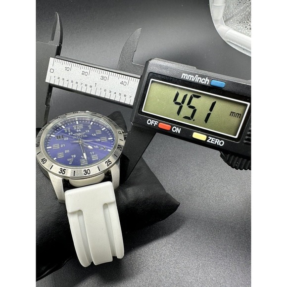 Men's Invicta Pro Diver Quartz Chronograph #21931 Flame-Fusion Crystal Tritnite - Picture 8 of 9